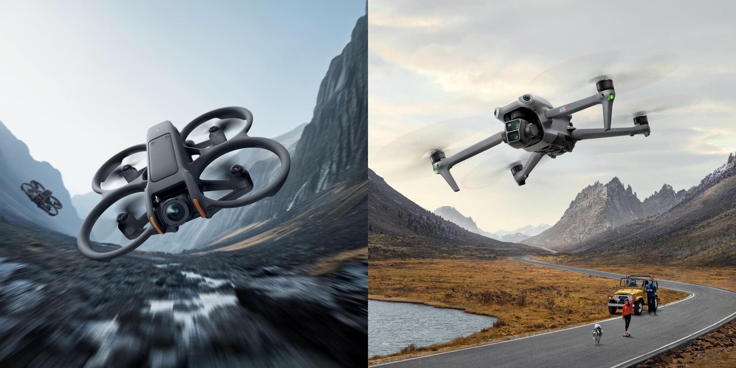 DJI Avata 2 och DJI Air 3