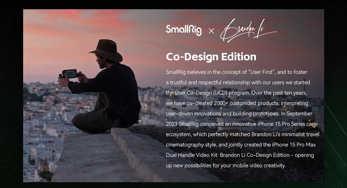 SmallRig x Brandon Li Mobile Video Kit for iPhone 15 Pro Max Co-design Edition