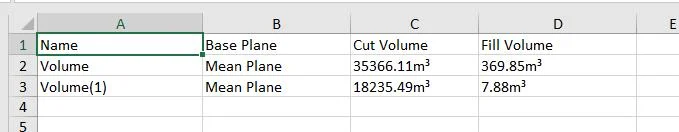 Excel DJI Terra anteckningar