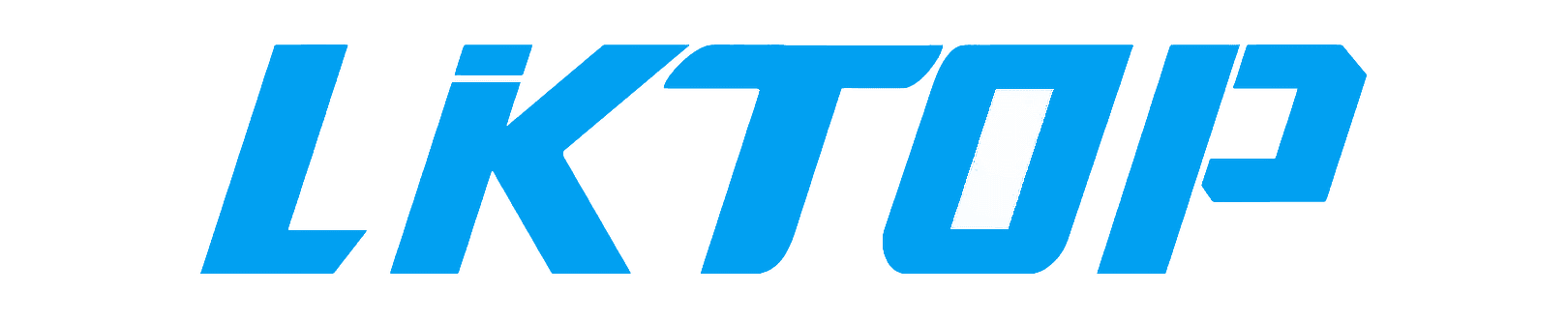 Texten 'LKTOP' visas i blå, fet stil mot en vit bakgrund.