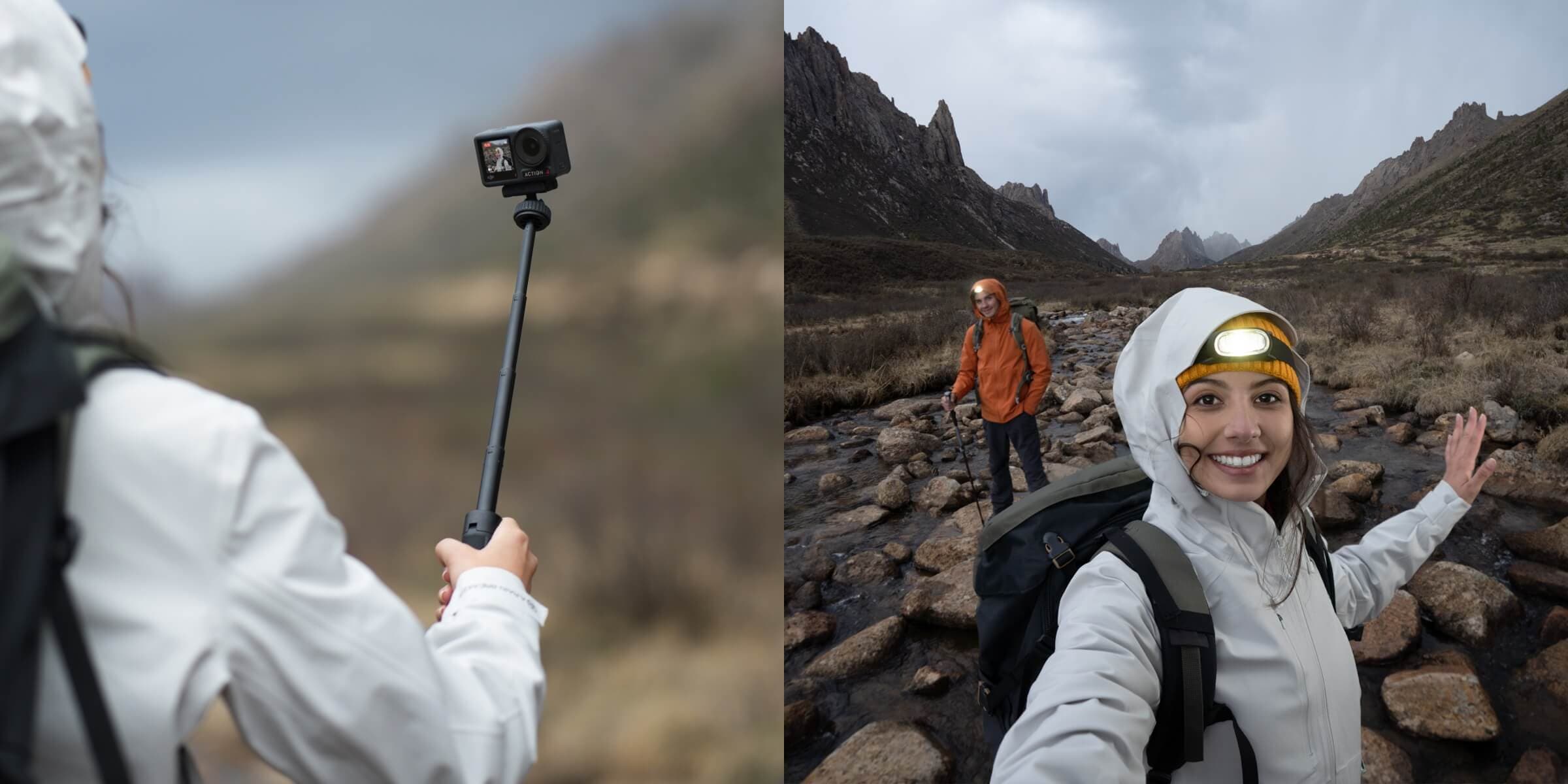 livestreaming med osmo action 4 i svagt ljus